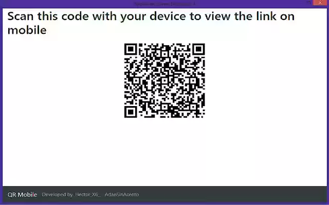 QR Mobile from Chrome web store to be run with OffiDocs Chromium online QR Mobile from Chrome web store to be run with OffiDocs Chromium online