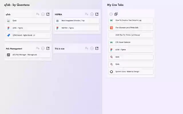 qTab  from Chrome web store to be run with OffiDocs Chromium online