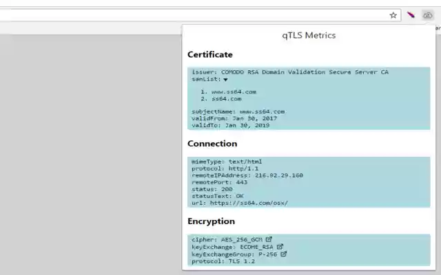 qTLS  from Chrome web store to be run with OffiDocs Chromium online
