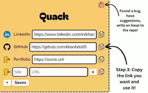 quack  from Chrome web store to be run with OffiDocs Chromium online
