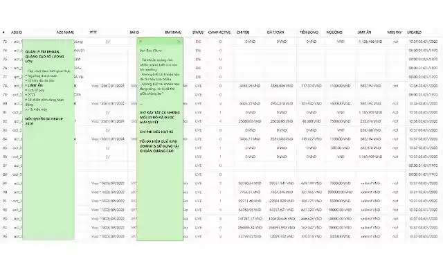 Quan ly tai khoan ads fbads.me  from Chrome web store to be run with OffiDocs Chromium online