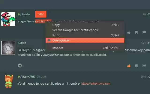 quejiquizar  from Chrome web store to be run with OffiDocs Chromium online