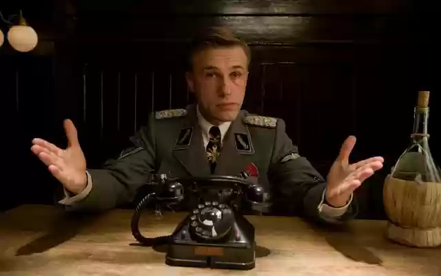 Quentin Tarantino Inglourious Basterds Hans L  from Chrome web store to be run with OffiDocs Chromium online