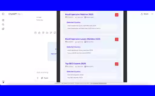 Query Detector for ChatGPT  from Chrome web store to be run with OffiDocs Chromium online