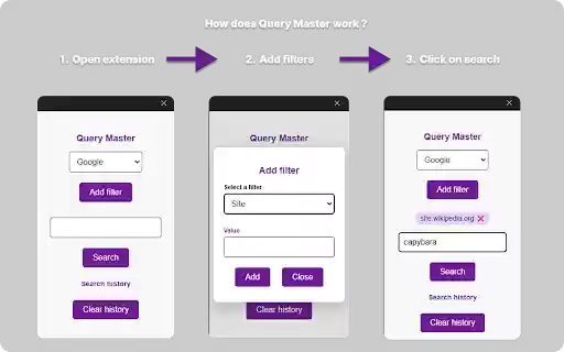 Query Master  from Chrome web store to be run with OffiDocs Chromium online