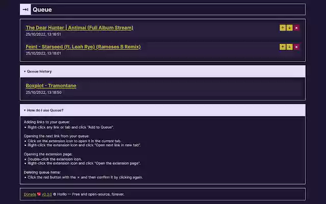 Queue  from Chrome web store to be run with OffiDocs Chromium online