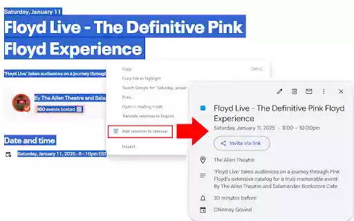 QuickCal  from Chrome web store to be run with OffiDocs Chromium online