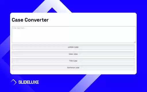 Quick Case Converter  from Chrome web store to be run with OffiDocs Chromium online