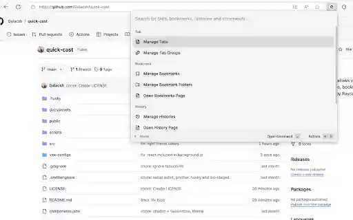 Quick Cast  from Chrome web store to be run with OffiDocs Chromium online