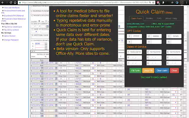 Quick Claim from Chrome web store to be run with OffiDocs Chromium online Quick Claim from Chrome web store to be run with OffiDocs Chromium online