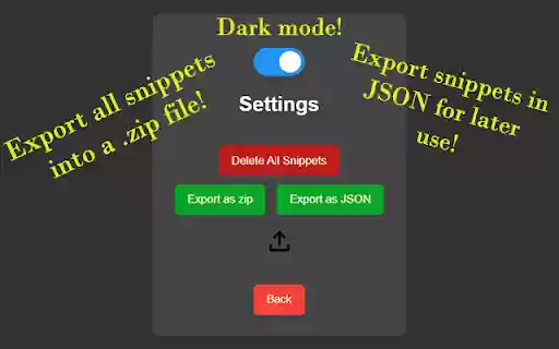 Quick Code Snippet Saver  from Chrome web store to be run with OffiDocs Chromium online