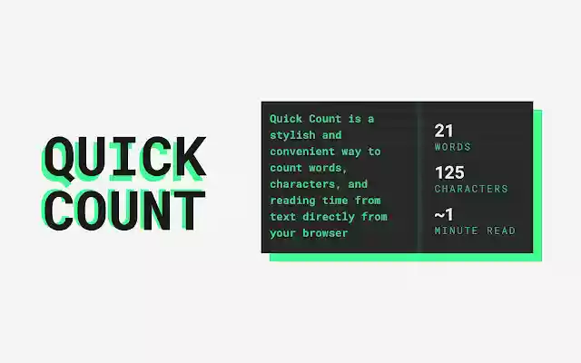 Quick Count  from Chrome web store to be run with OffiDocs Chromium online