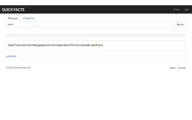 Quick Facts  from Chrome web store to be run with OffiDocs Chromium online