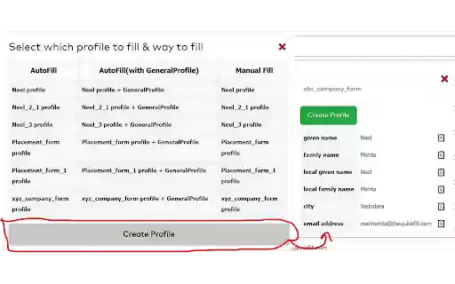 QuickFill AutoFill your any Web Details/Forms in one click  from Chrome web store to be run with OffiDocs Chromium online