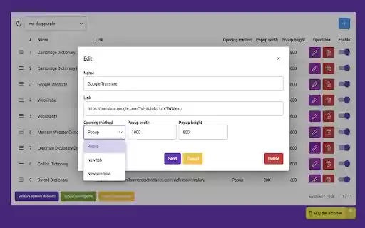 Quick Lookup  from Chrome web store to be run with OffiDocs Chromium online