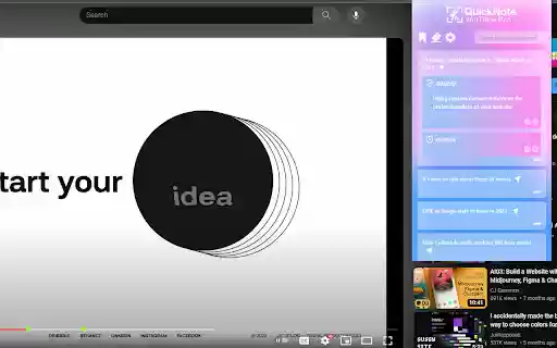 QuickNote YouTube Pro  from Chrome web store to be run with OffiDocs Chromium online