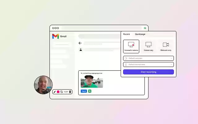 Quickpage Video and Screen Recorder  from Chrome web store to be run with OffiDocs Chromium online