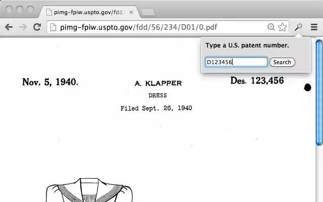 Quick Patent Search  from Chrome web store to be run with OffiDocs Chromium online