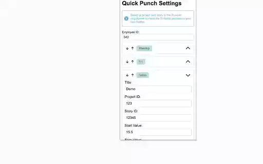 Quick Punch  from Chrome web store to be run with OffiDocs Chromium online