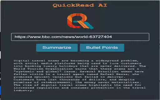 QuickReadAI  from Chrome web store to be run with OffiDocs Chromium online