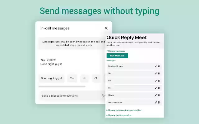 Quick Reply Meet from Chrome web store to be run with OffiDocs Chromium online Quick Reply Meet from Chrome web store to be run with OffiDocs Chromium online