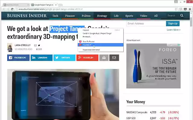 Quick Search for YouTube™  from Chrome web store to be run with OffiDocs Chromium online
