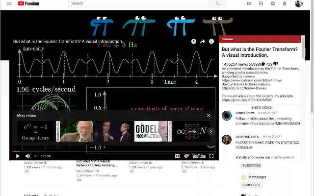 Quickview for YouTube  from Chrome web store to be run with OffiDocs Chromium online