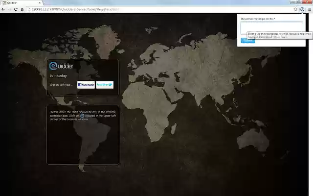Quidder  from Chrome web store to be run with OffiDocs Chromium online