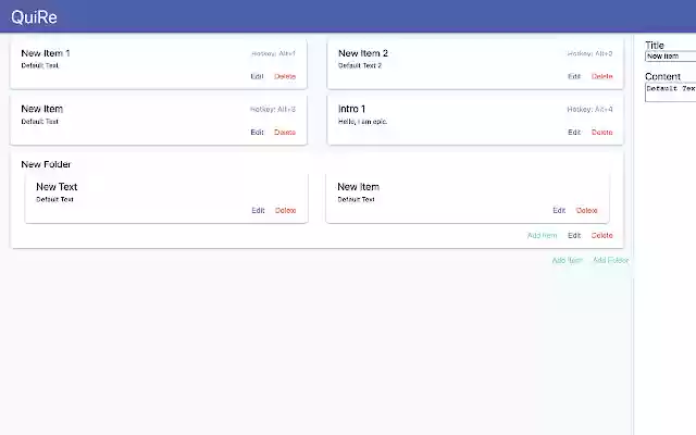 Quire  from Chrome web store to be run with OffiDocs Chromium online