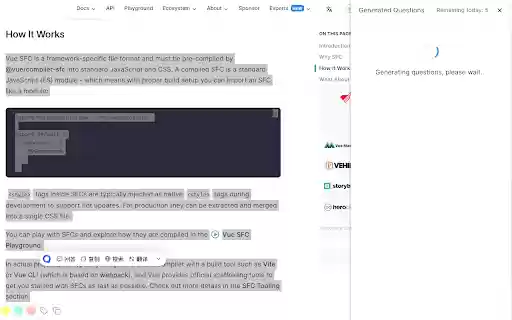 QuizFlash  from Chrome web store to be run with OffiDocs Chromium online