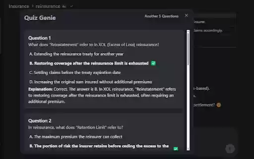 Quiz Genie for ChatGPT  from Chrome web store to be run with OffiDocs Chromium online
