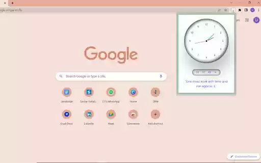 Quotation clock  from Chrome web store to be run with OffiDocs Chromium online