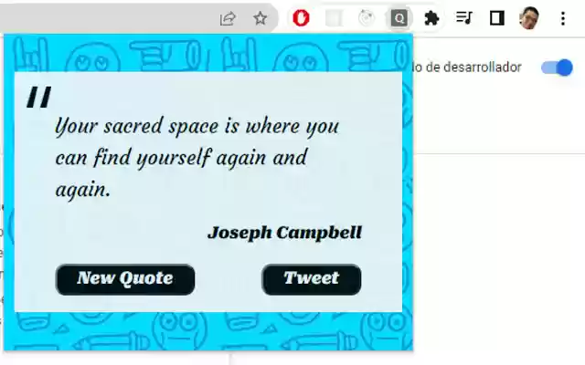 Quote Generator  from Chrome web store to be run with OffiDocs Chromium online