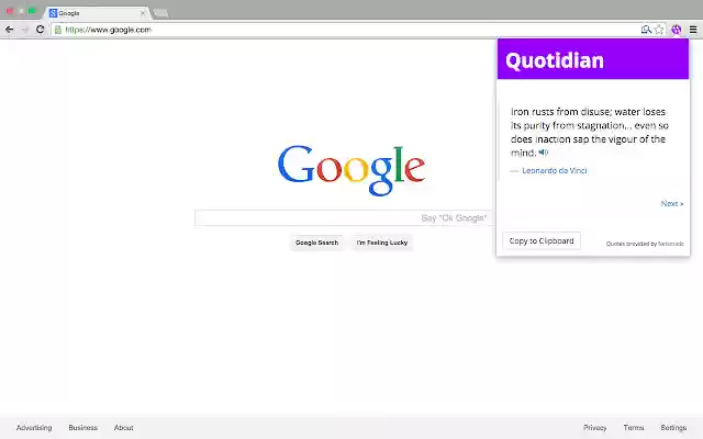 Quotidian  from Chrome web store to be run with OffiDocs Chromium online