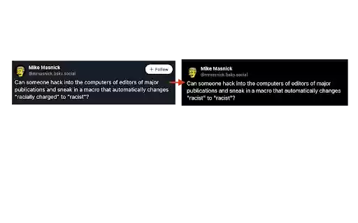 "Racially Charged"  from Chrome web store to be run with OffiDocs Chromium online