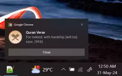 Quran Verse Reminder  from Chrome web store to be run with OffiDocs Chromium online