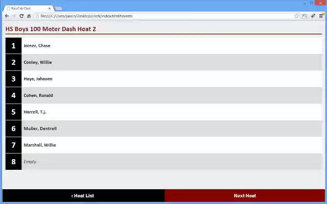 RaceTab Clerk  from Chrome web store to be run with OffiDocs Chromium online