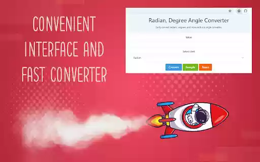 Radian, Degree Angle Converter  from Chrome web store to be run with OffiDocs Chromium online