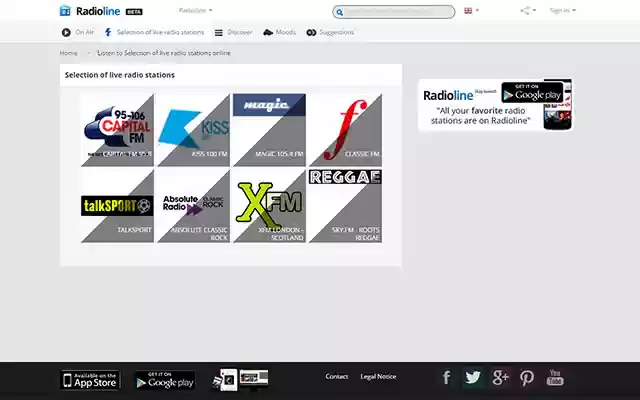 Radioline  from Chrome web store to be run with OffiDocs Chromium online