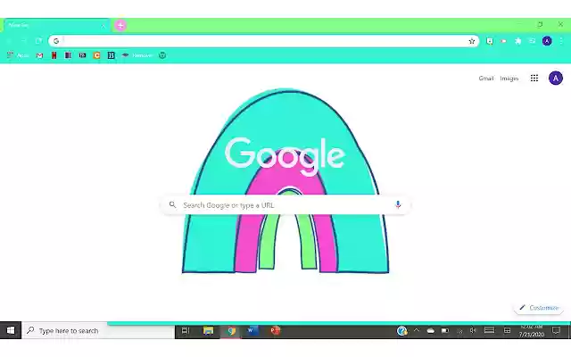 Rainbow  from Chrome web store to be run with OffiDocs Chromium online