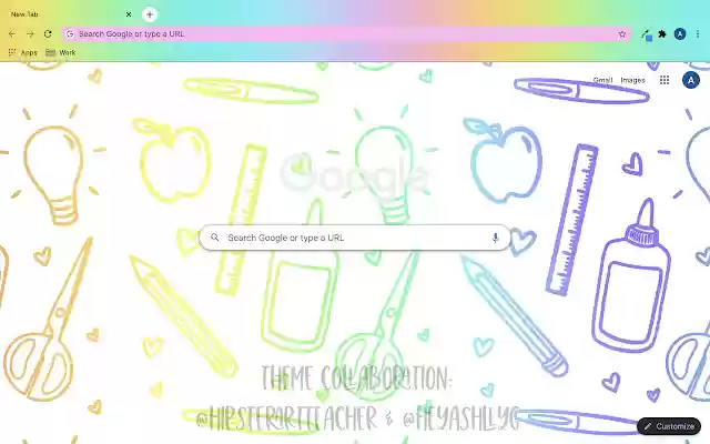 Rainbow School Supplies  from Chrome web store to be run with OffiDocs Chromium online