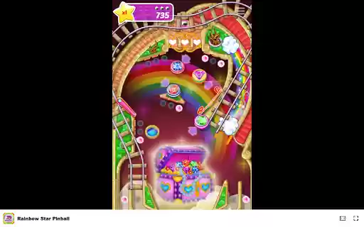 Rainbow Star Pinball Game Experience a colorful twist on classic pinball!  from Chrome web store to be run with OffiDocs Chromium online