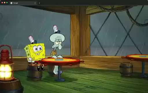 Rainy Day at the Krusty Krab – SpongeBob Live Wallpaper  from Chrome web store to be run with OffiDocs Chromium online