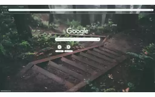 Rainy forest path  from Chrome web store to be run with OffiDocs Chromium online