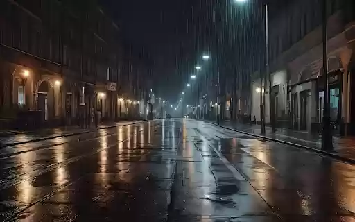 Rainy street  from Chrome web store to be run with OffiDocs Chromium online