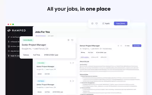Ramped AI Autofill Job Applications  from Chrome web store to be run with OffiDocs Chromium online