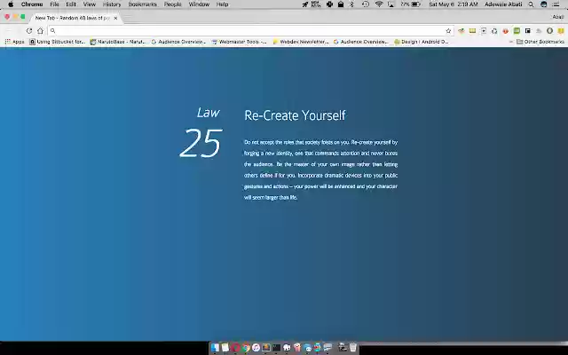 Random 48 Laws of Power  from Chrome web store to be run with OffiDocs Chromium online