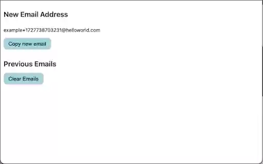 Random Email Generator  from Chrome web store to be run with OffiDocs Chromium online
