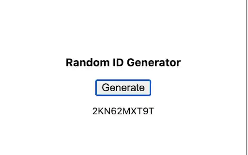 Random ID Generator  from Chrome web store to be run with OffiDocs Chromium online