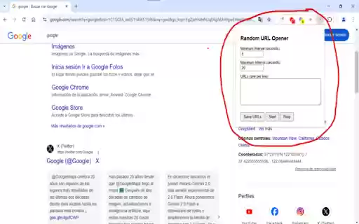 Random Interval URL Opener from Chrome web store to be run with OffiDocs Chromium online Random Interval URL Opener from Chrome web store to be run with OffiDocs Chromium online